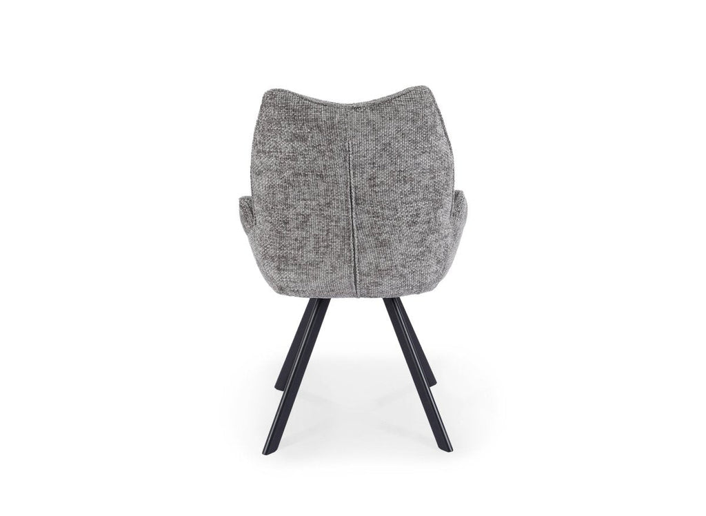 Chaise pivotante avec accoudoirs en tissu gris TALIA
