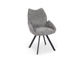Chaise pivotante avec accoudoirs en tissu gris TALIA