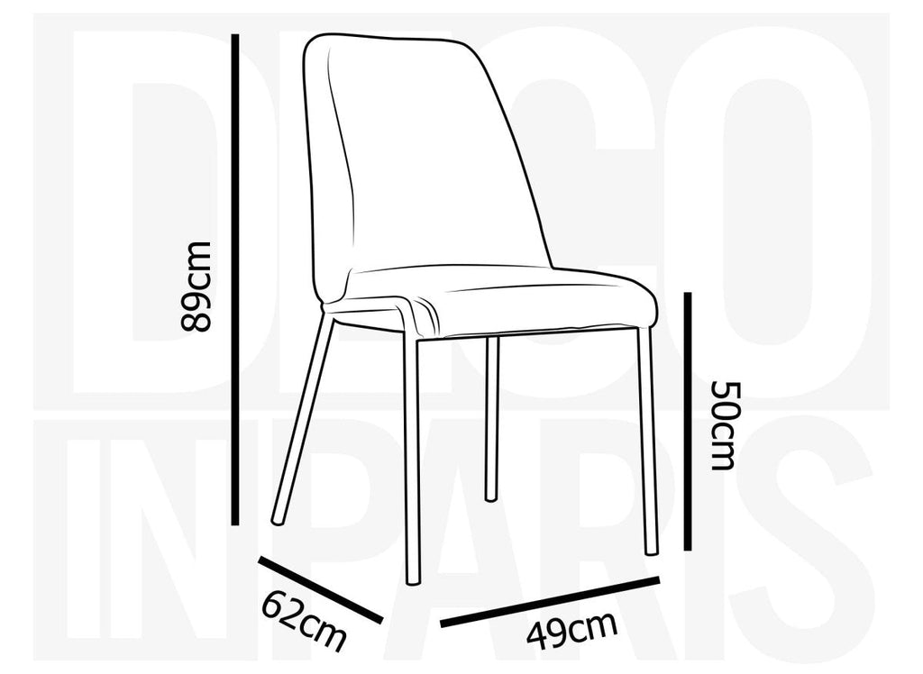 Lot de 2 chaises effet peau de mouton blanc APRIL