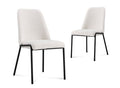 Lot de 2 chaises effet peau de mouton blanc APRIL